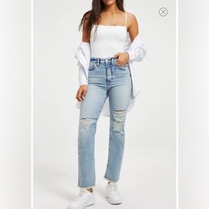 Good American Good Boy High Waist Slim Leg Boyfriend Jeans sz 6/28